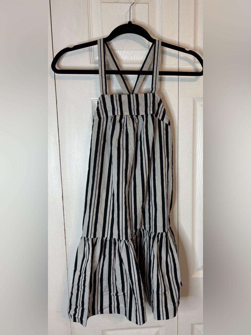 Urban Outfitters Alice and UO Black/White Striped Sundress Crisscross Back Small
